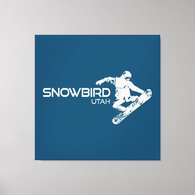 Snowbird Utah Snowboarder Canvas Print (Front)