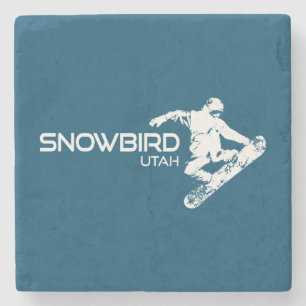 Snowbird Utah Snowboarder Stone Coaster