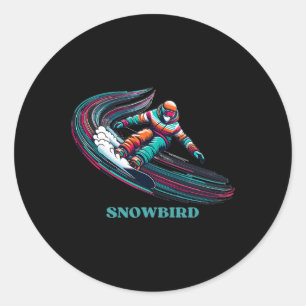 Snowbird Utah Snowboarding Classic Round Sticker