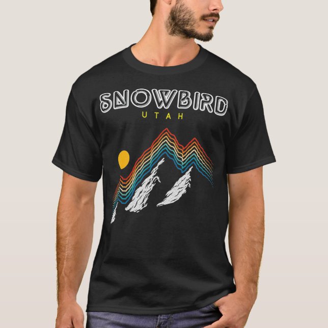 Snowbird Utah  USA Ski 1980s Retro T-Shirt (Front)