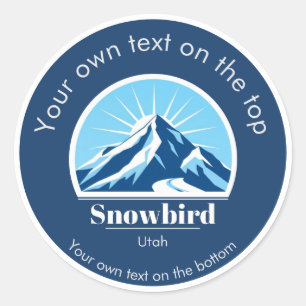 Snowbird Utah USA ski resort   Classic Round Sticker