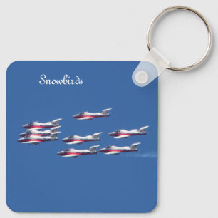 Snowbirds double sided metal key chain