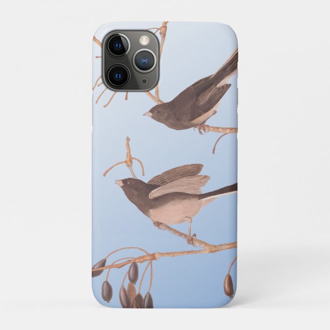 Snowbirds on a Bare Winter Branch Case-Mate iPhone Case (Back)