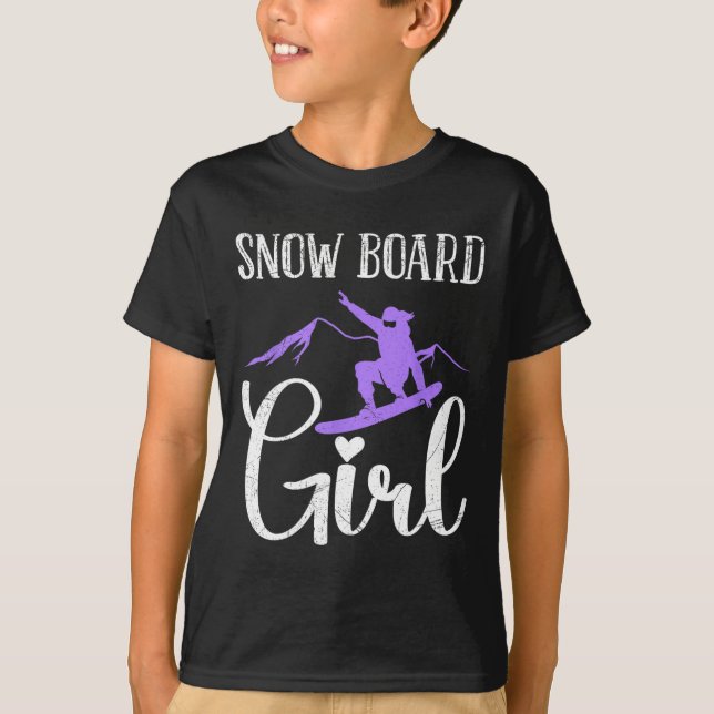 Snowboader Snow Board Girl Funny Girl Snowboarding T-Shirt (Front)