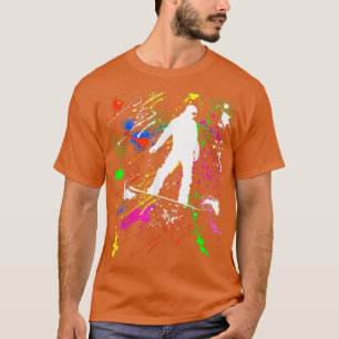 Snowboard Abstract Art 80s & 90s Paint Splatter  T-Shirt