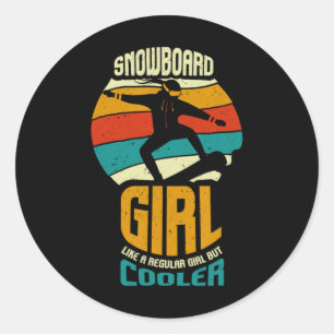 Snowboard Accessories For Girls And Women I Snowbo Classic Round Sticker
