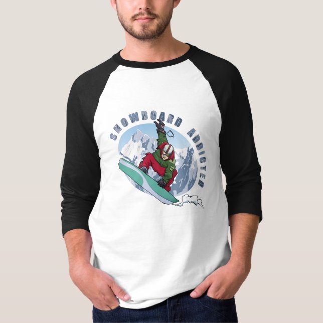 Snowboard addicted T-Shirt (Front)