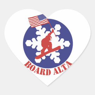Snowboard Alta Heart Sticker