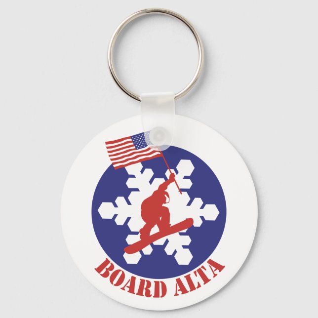Snowboard Alta Key Ring (Front)
