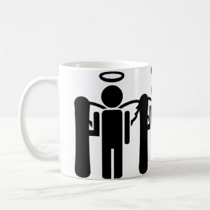 snowboard angel coffee mug