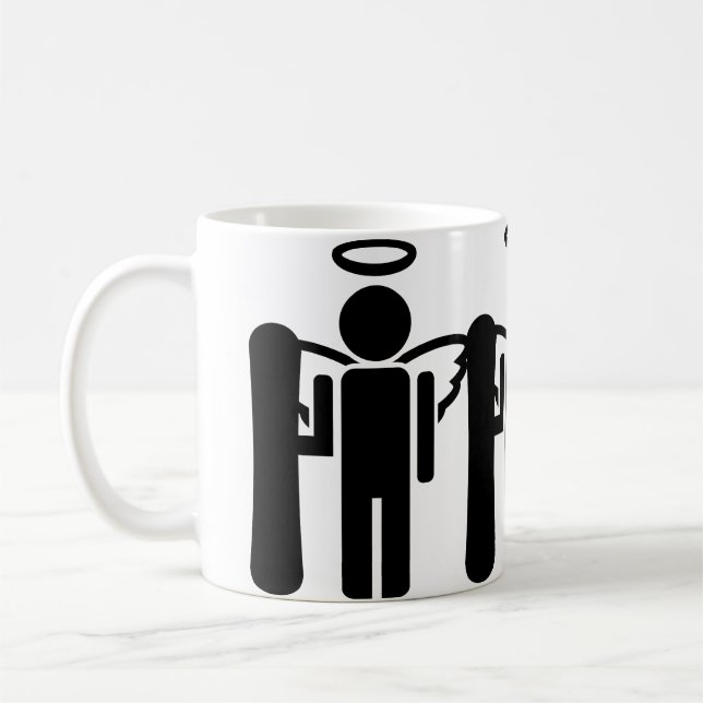 snowboard angel coffee mug (Left)