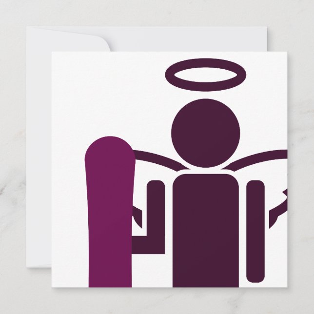 snowboard angel invitation (Front)
