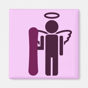 snowboard angel magnet