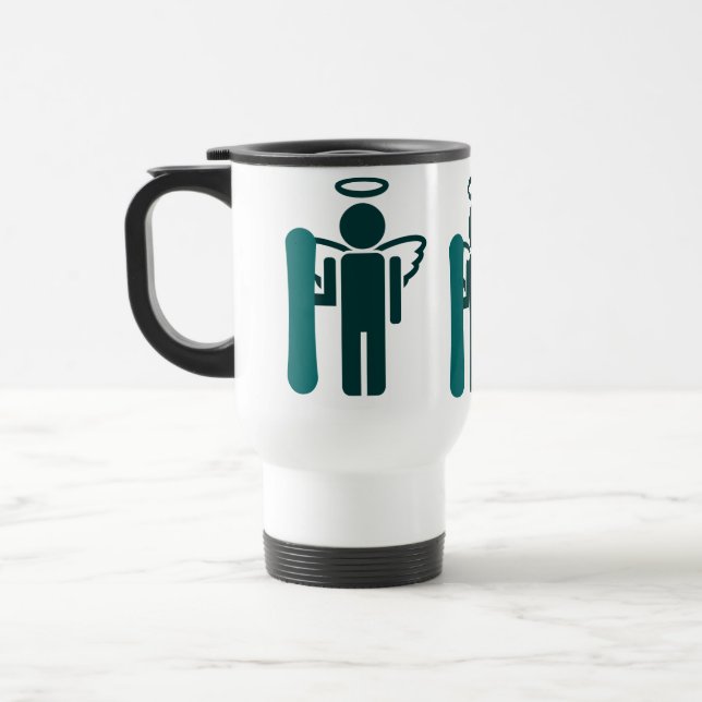 snowboard angel travel mug (Left)