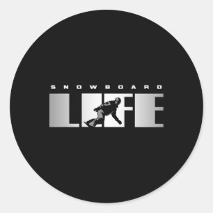 Snowboard Apparel - Snowboarding Snowboarder Snowb Classic Round Sticker