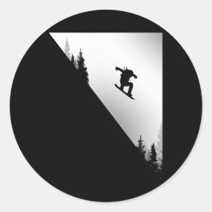 Snowboard Apparel - Snowboarding Snowboarder Snowb Classic Round Sticker