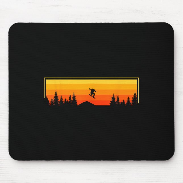 Snowboard Apparel - Snowboarding Snowboarder Snowb Mouse Mat (Front)