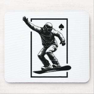 Snowboard Art Snowboarding Art Graphic Streetwear Mouse Mat