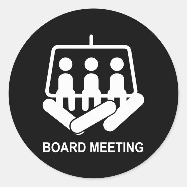Snowboard Board Meeting Classic Round Sticker (Front)