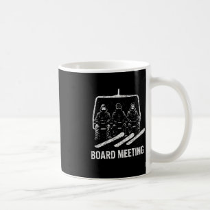 Snowboard Board Meeting Ski Lift Skier Winter Spor Coffee Mug