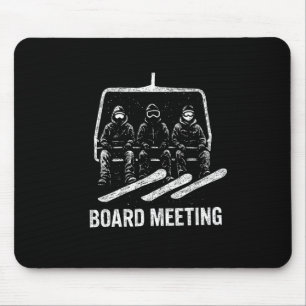 Snowboard Board Meeting Ski Lift Skier Winter Spor Mouse Mat