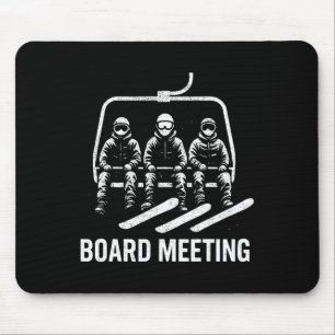 Snowboard Board Meeting Ski Lift Skier Winter Spor Mouse Mat