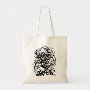 Snowboard Brush Art - Skier Fuijin God Tote Bag