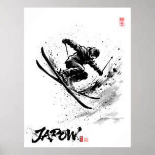 Snowboard Brush Art - Skier Slush Poster