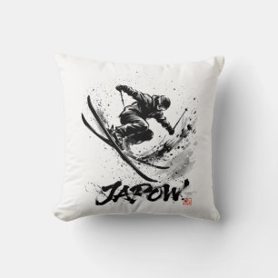 Snowboard Brush Art - Skier Slush Powder Cushion