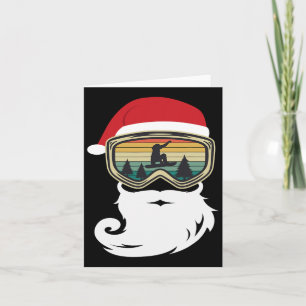 Snowboard Christmas As Santa Claus Snowboarder Card