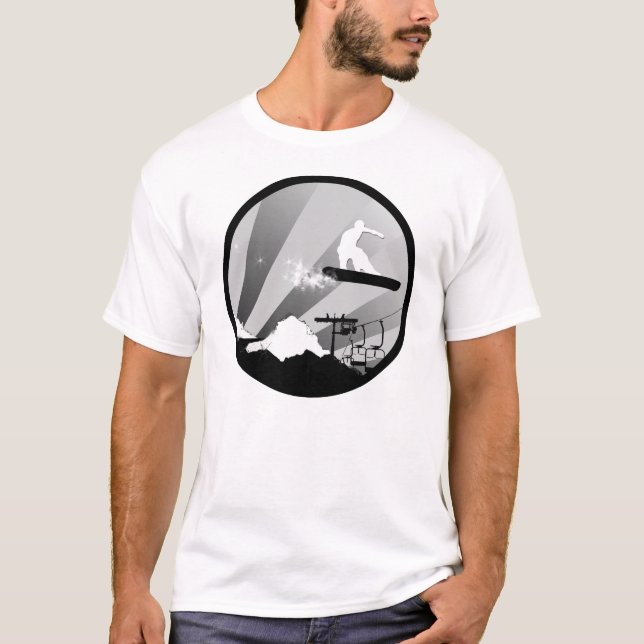snowboard. circle. T-Shirt (Front)