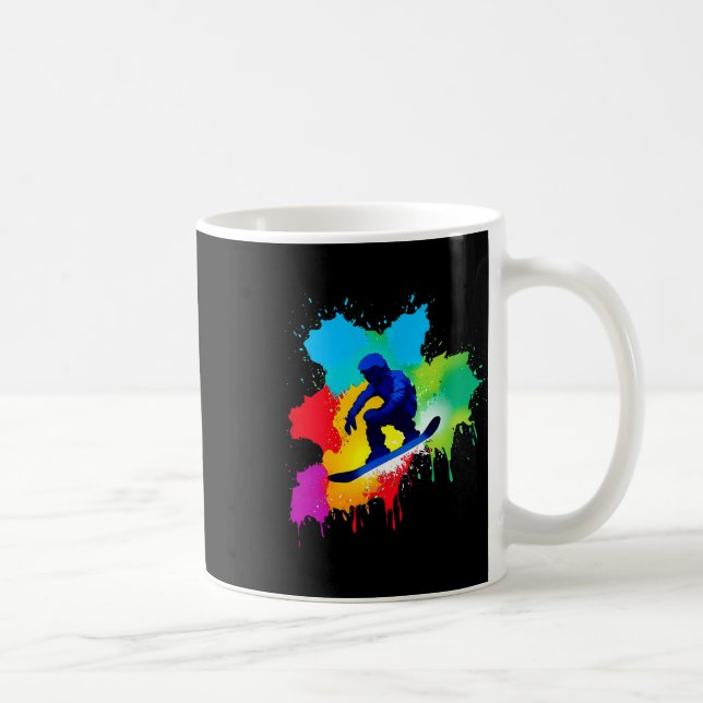 Snowboard Colour Explosion  Coffee Mug (Right)