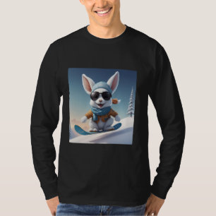 Snowboard Cool Ski Bunny Snow Winter Holiday Ski R T-Shirt