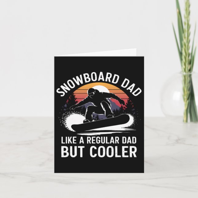 Snowboard Dad Cool Father Snowboarder  Card (Front)
