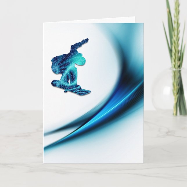 Snowboard Design Greeting Card (Front)