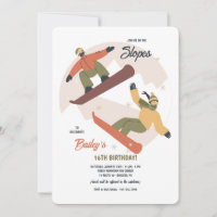 Snowboard Duo Invitation