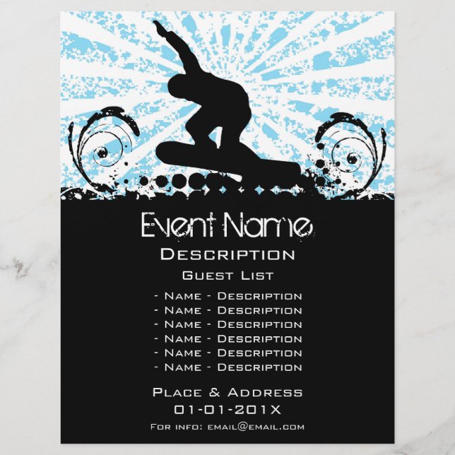 Snowboard Event Promotion Flyer (Front)