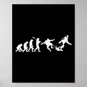 Snowboard Evolution Funny Snowboarder  Poster