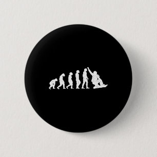 Snowboard Evolution Of Man Boarder Monkey Ape To S 6 Cm Round Badge