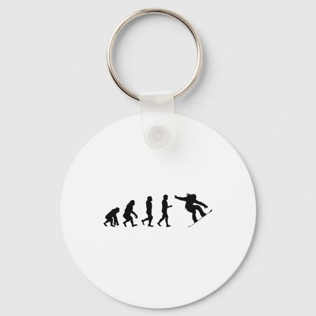 Snowboard Evolution – Skating Lovers Snowboarding  Key Ring (Front)