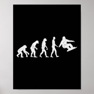 Snowboard Evolution – Snowboarding Lovers Winter S Poster