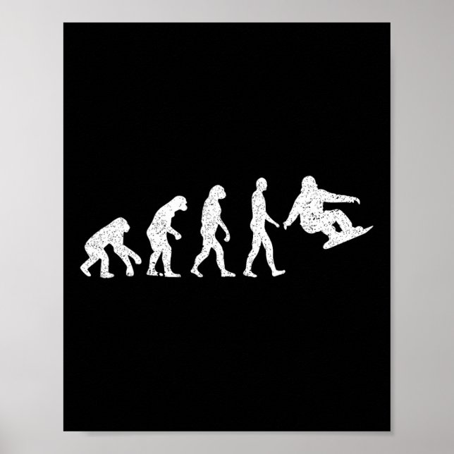 Snowboard Evolution – Snowboarding Lovers Winter S Poster (Front)