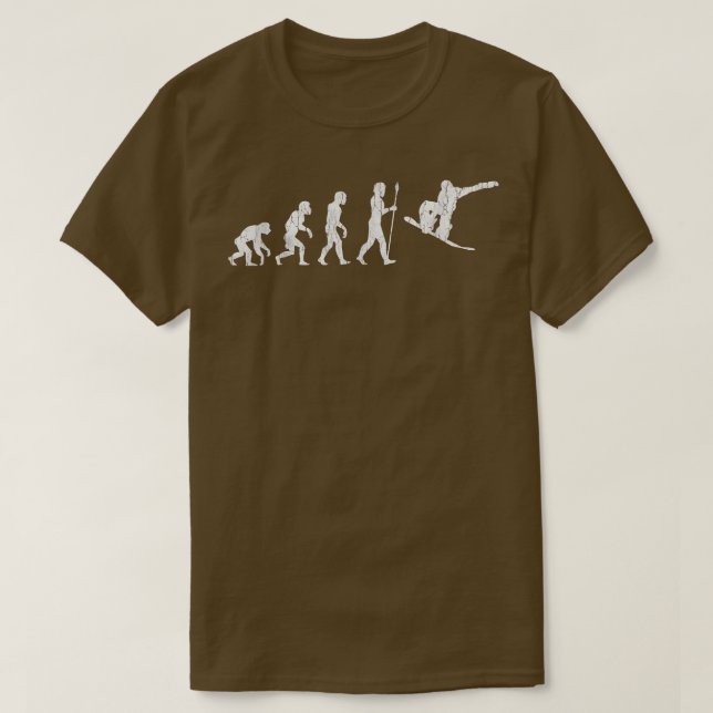 Snowboard Evolution  Snowboarding  T-Shirt (Design Front)