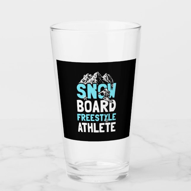 Snowboard Freestyle Athlete Glass (Front)