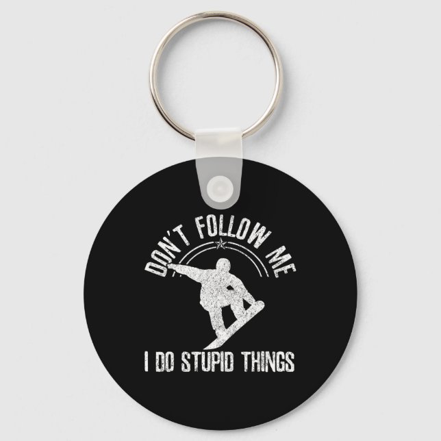 Snowboard Freestyle Snowboarding Snowboarder Funny Key Ring (Front)