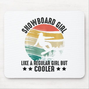 Snowboard Girl Like A Regular Funny Snowboarding G Mouse Mat