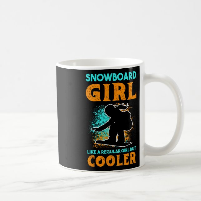 Snowboard Girl Like A Regular Girl But Cooler Snow Coffee Mug (Right)