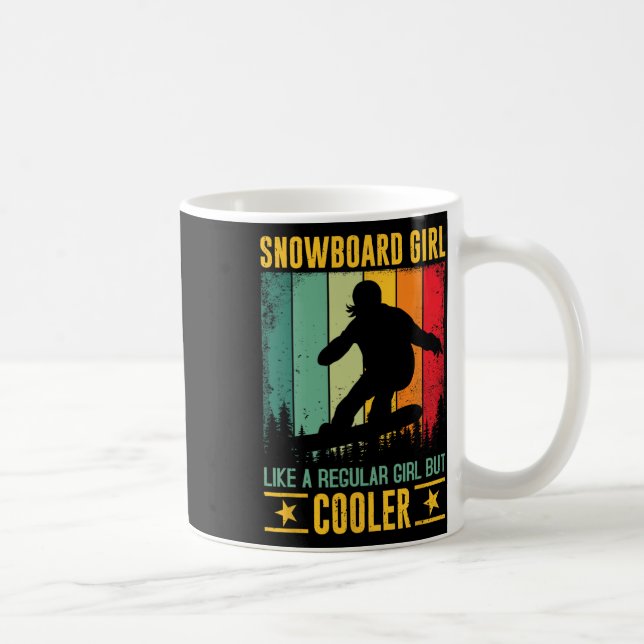 Snowboard Girl Like A Regular Girl But Cooler Snow Coffee Mug (Right)