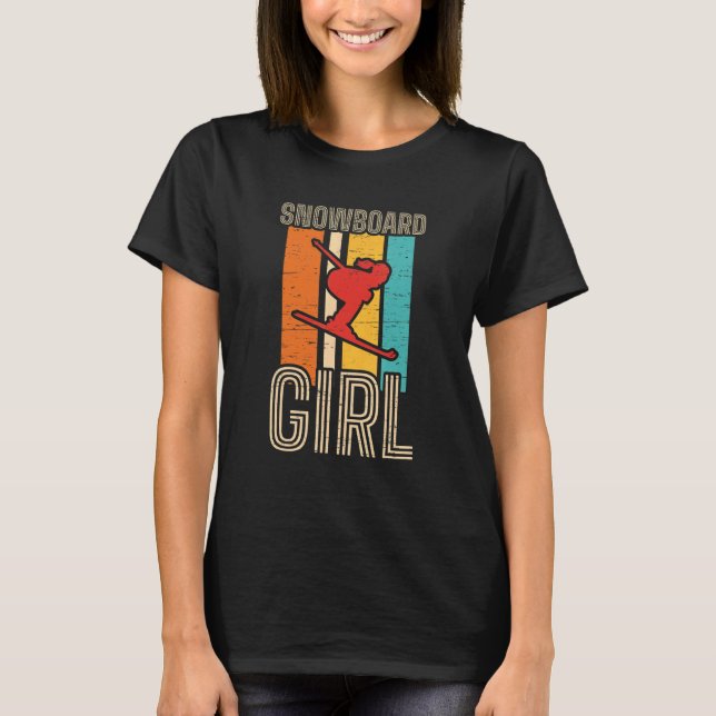 Snowboard Girl Winter Sports Snowboarder Sport T-Shirt (Front)