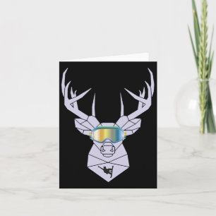 Snowboard Goggles Funny Snowboarding Moose Gift Card